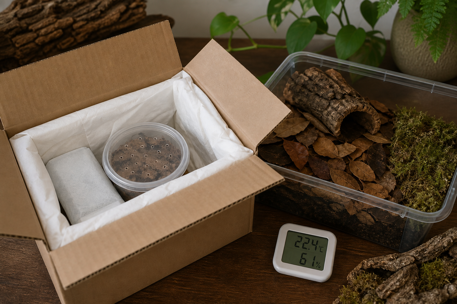 Terrarium habitat and care tools illustrating The First 30 Days of an Isopod Colony: What to Watch - Isopod King