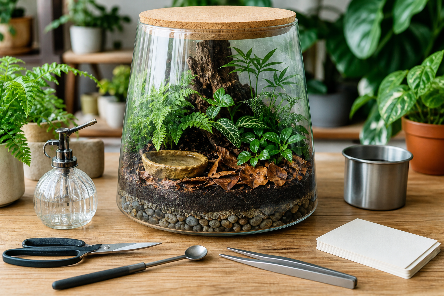 Terrarium habitat and care tools illustrating Do Isopods Need a Drainage Layer? - Isopod King