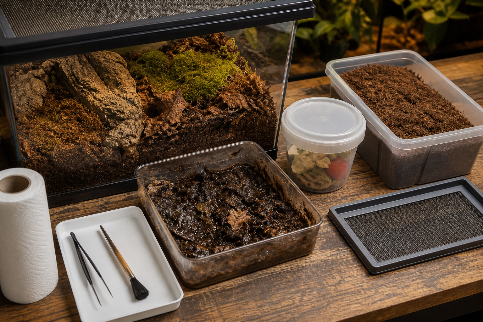 Terrarium habitat and care tools illustrating Substrate Failure Autopsy: When to Repair or Rehouse an Isopod Colony - Isopod King