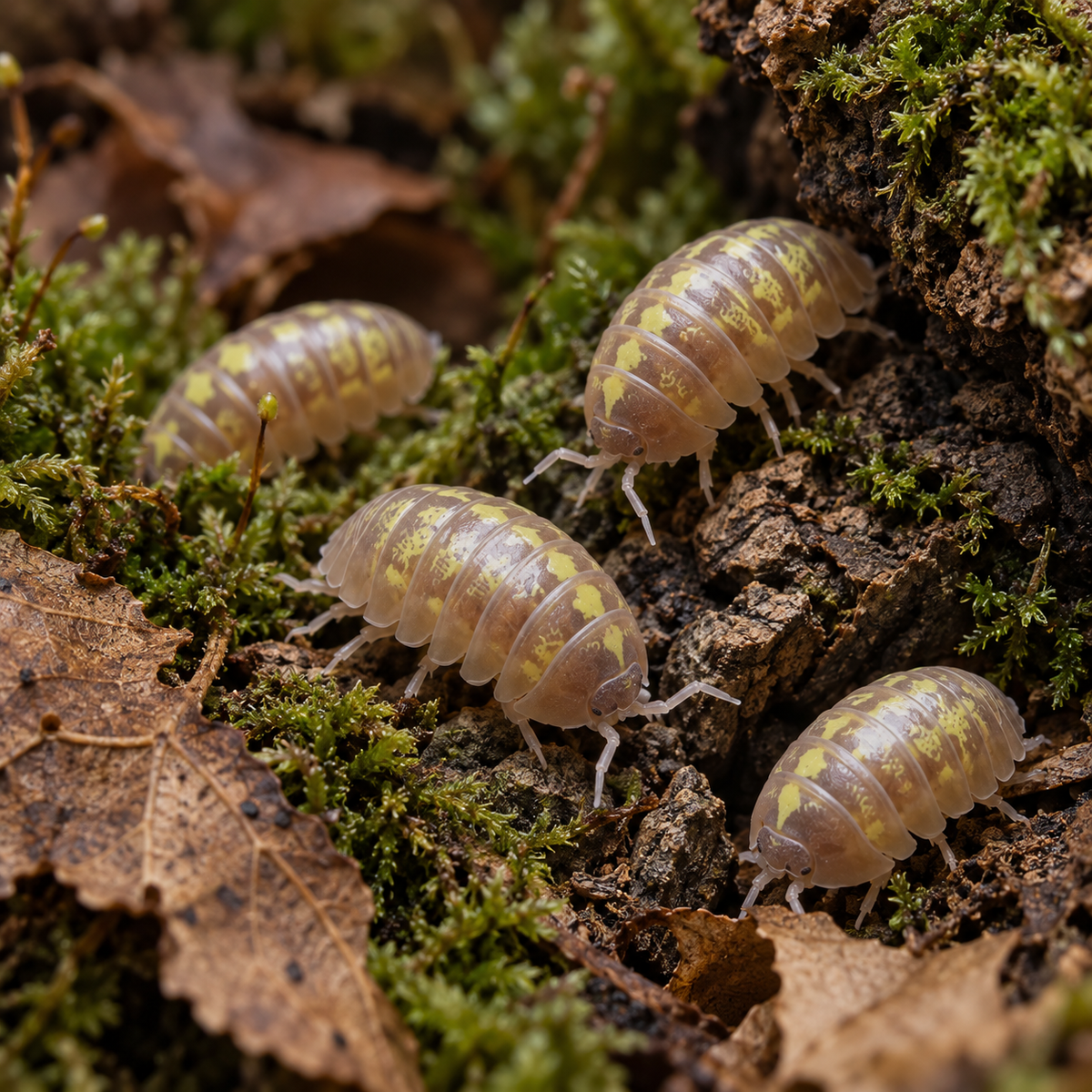 12+ Armadillidium vulgare T+ Positive Albino Isopods – Free Shipping