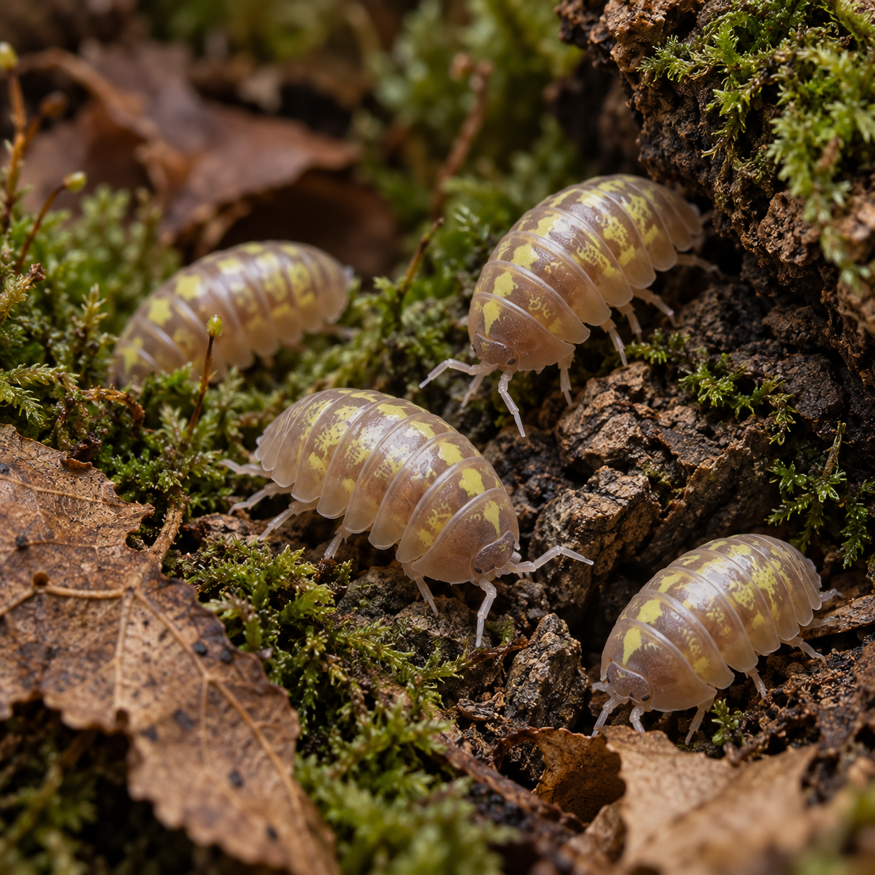 12+ Armadillidium vulgare T+ Positive Albino Isopods – Free Shipping
