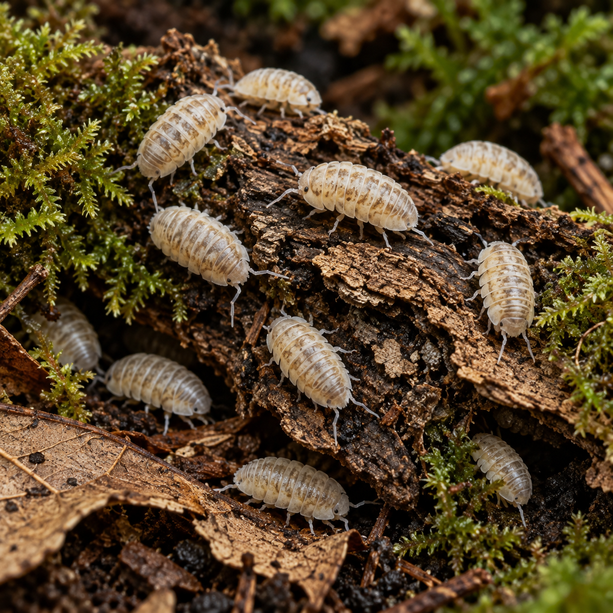 15+ Armadillidium espanyoli "Marbleized" Isopods – Free Shipping (image 1 of 2)