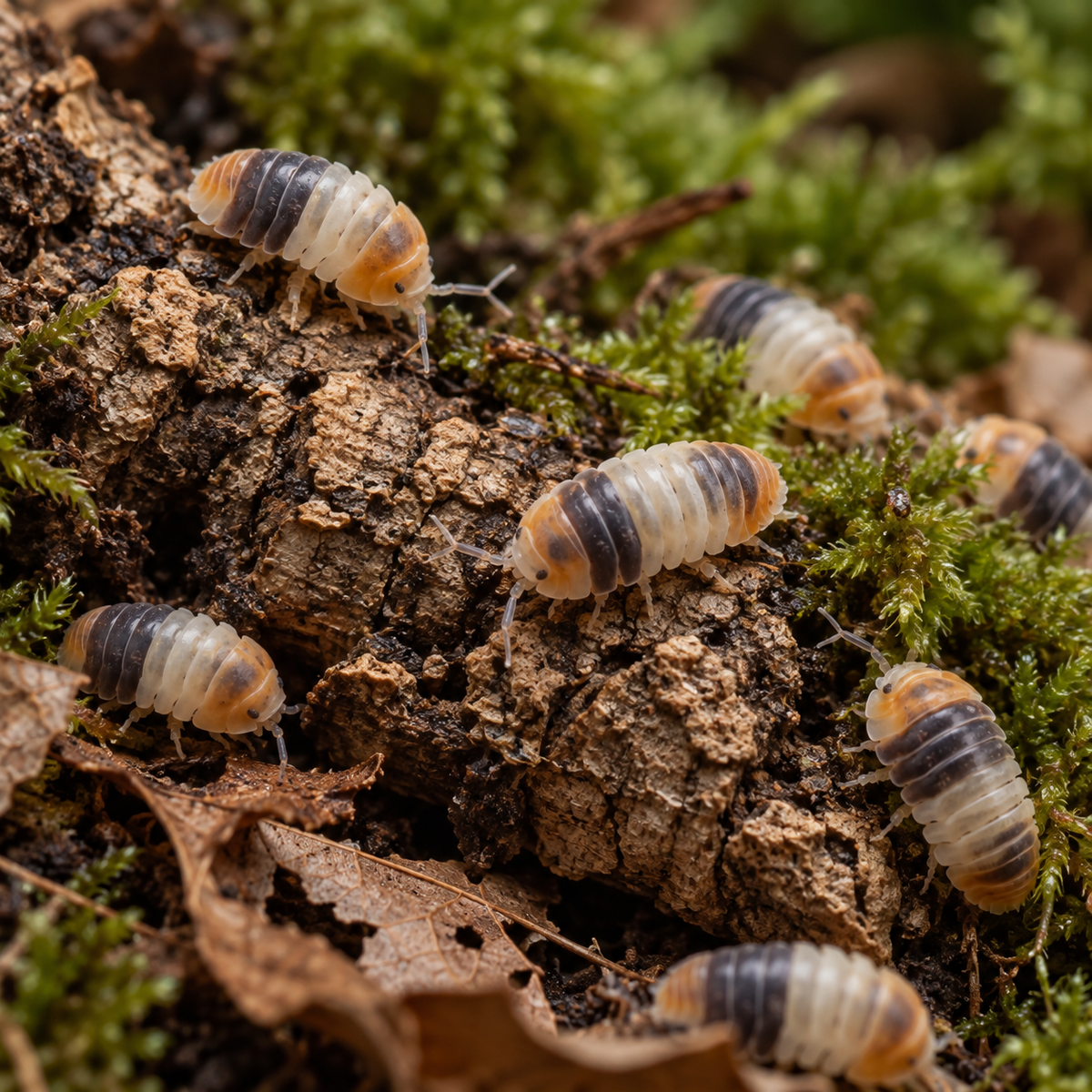 30+ Cubaris sp White Shark Dwarf Isopods Crew – Free Shipping