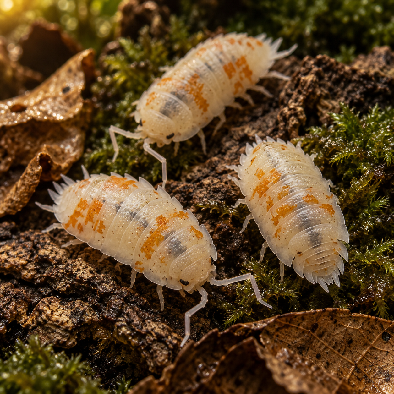 30+ Porcellio scaber Orange Dalmatian Isopods Crew – Free Shipping