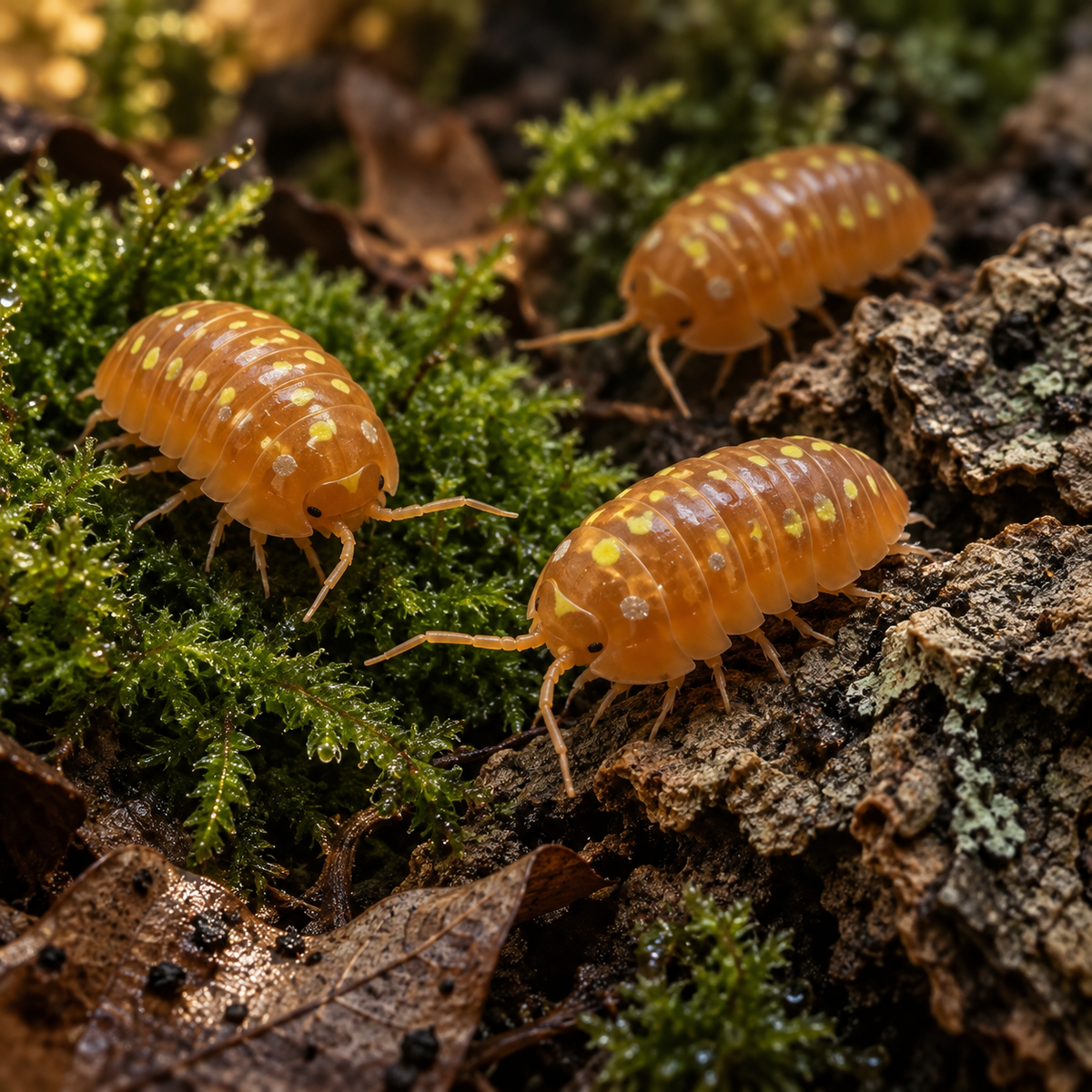12+ Orange Montenegro Isopods Armadillidium klugii – Free Shipping