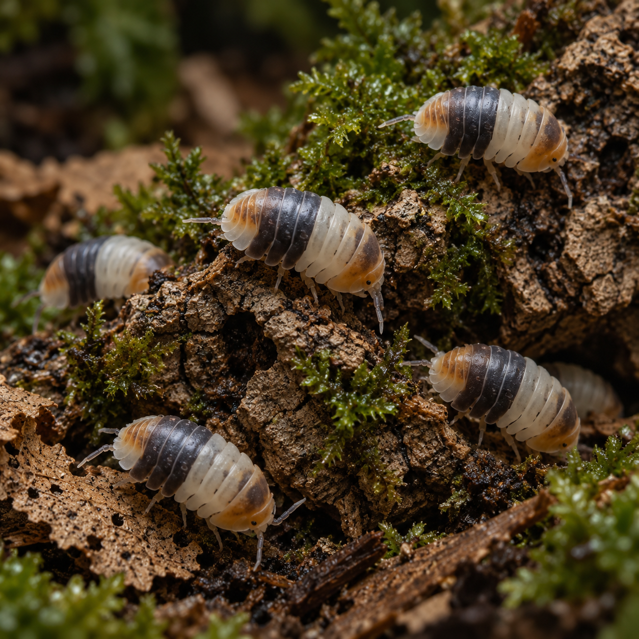 15+ Cubaris sp. White Shark Dwarf Isopods – Free Shipping