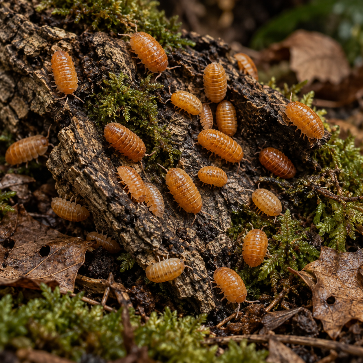 15+ Armadillidium Vulgare Orange Vigor Isopods – Free Shipping