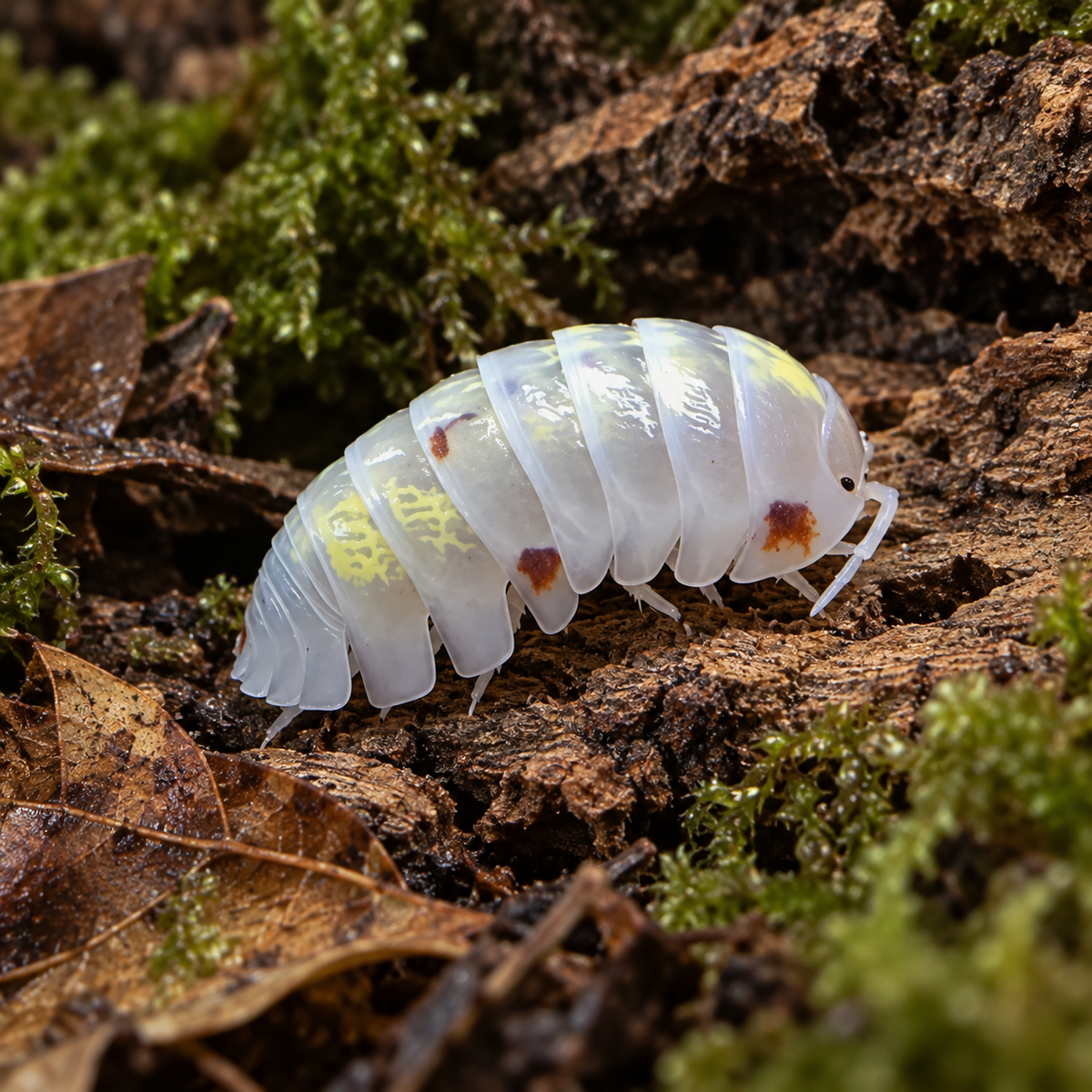Orange Dalmatian (Armadillidium vulgare) – Free Shipping