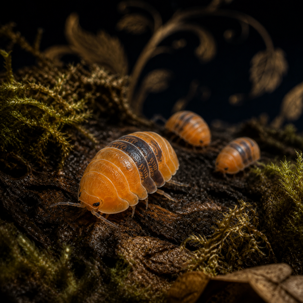 Amber Isopods (Cubaris sp.)