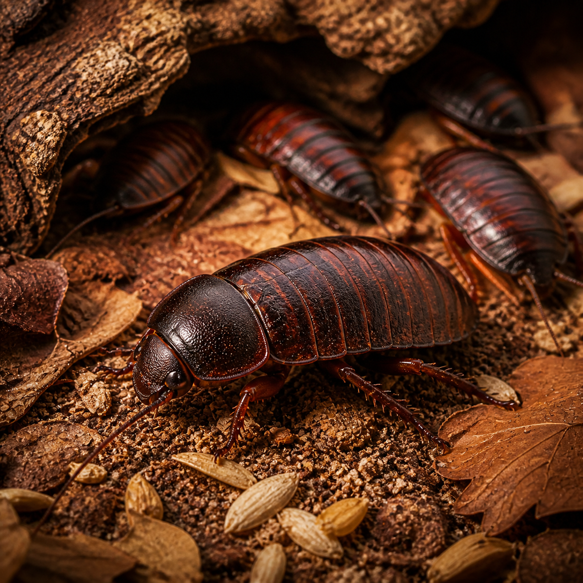 Adult Female Red Runner Roaches (Blatta lateralis) (image 2 of 2)