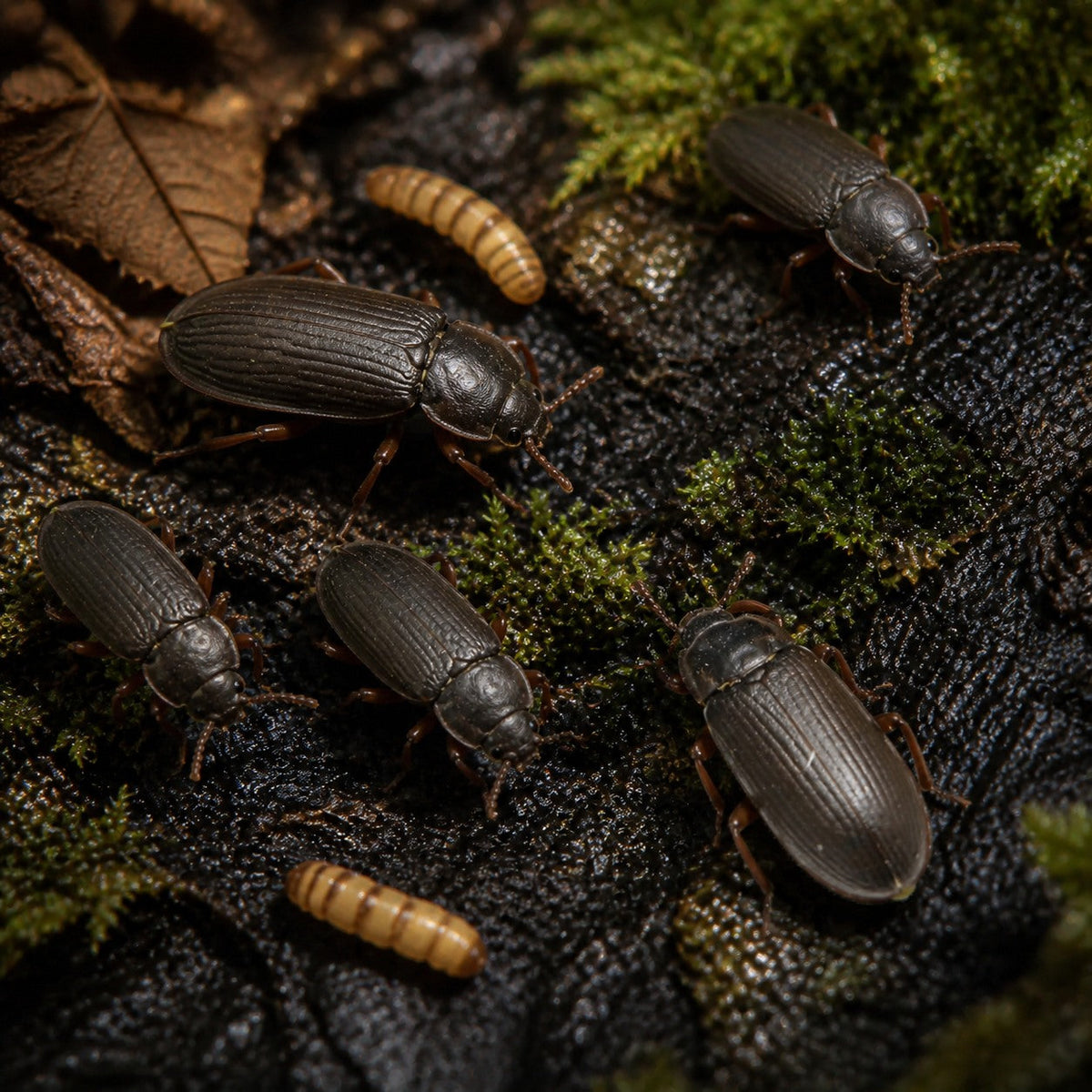 Adult Mealworm Beetles