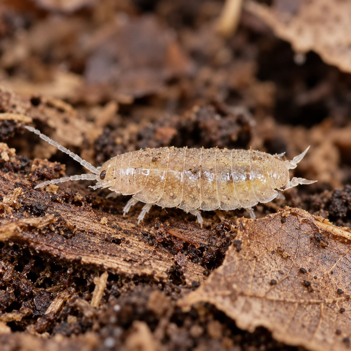 AI-generated reference-guided view of African Cape isopod (Niambia capensis).