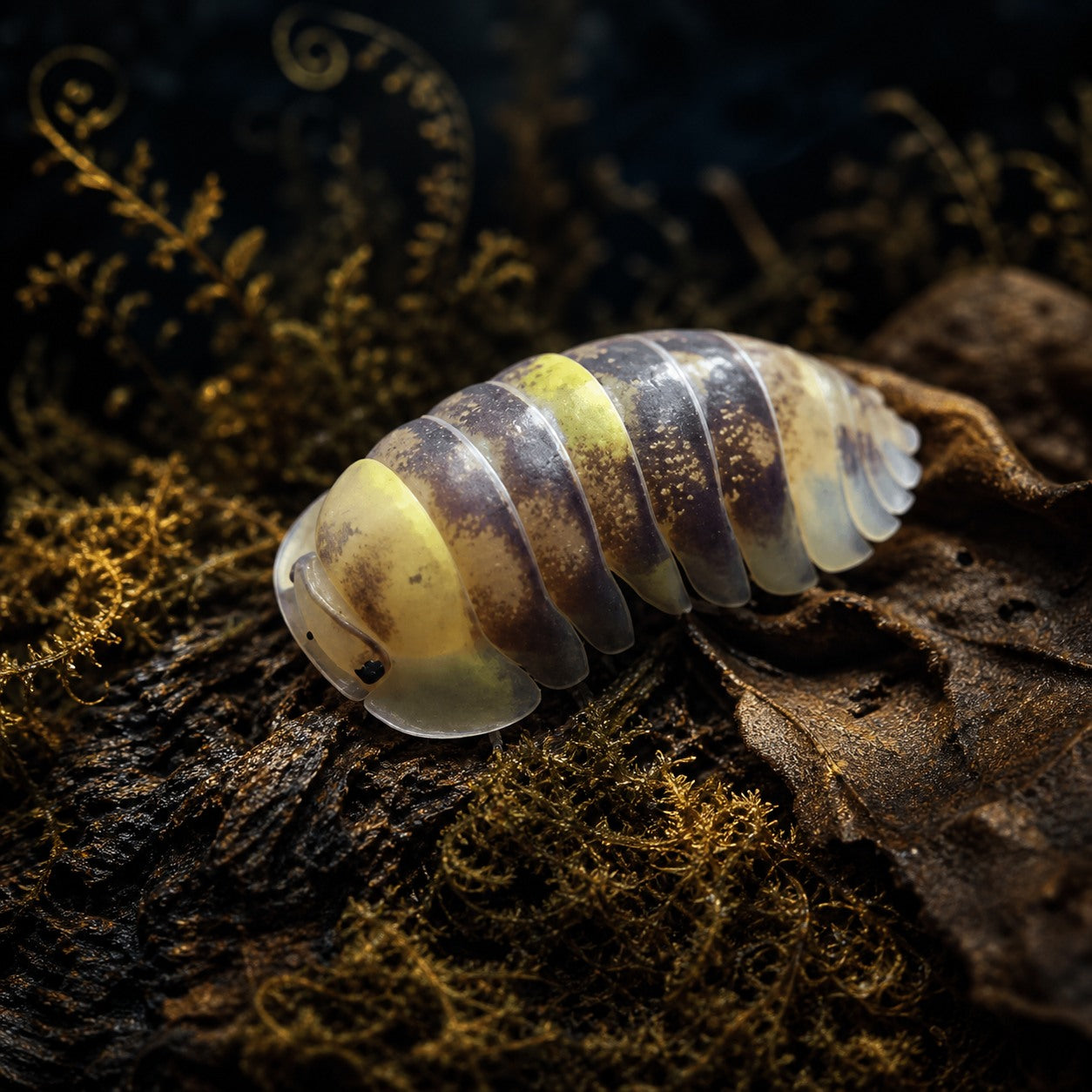 Amber Firefly Isopods (Cubaris sp.)