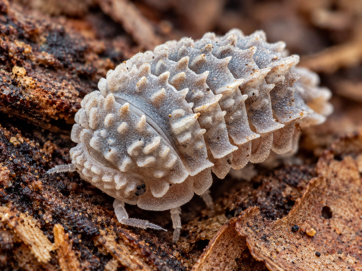 AI-generated reference-guided view of Ankylosaur isopod (Reductoniscus tuberculatus).