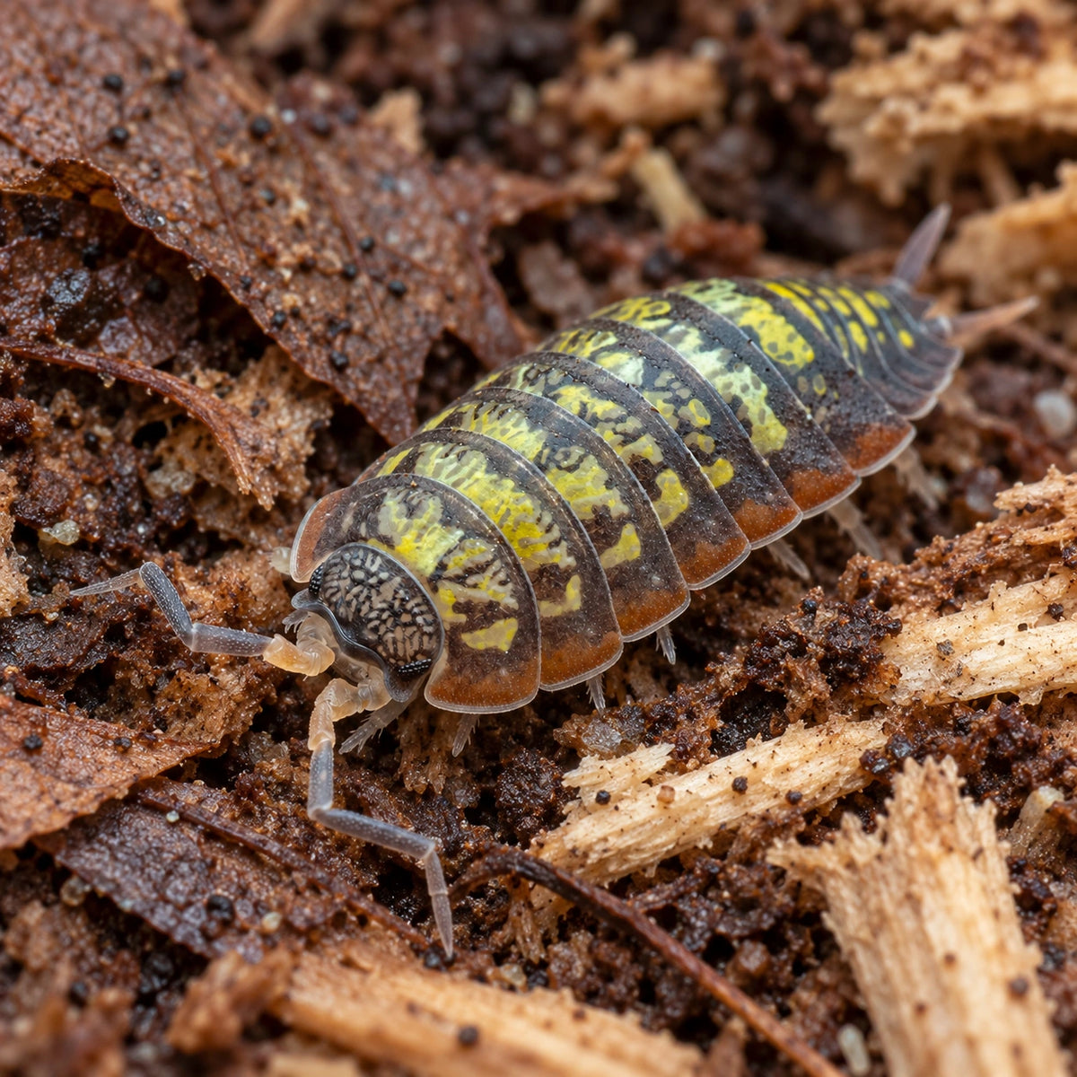 AI-generated reference-guided close view of Big Pine Key isopod.