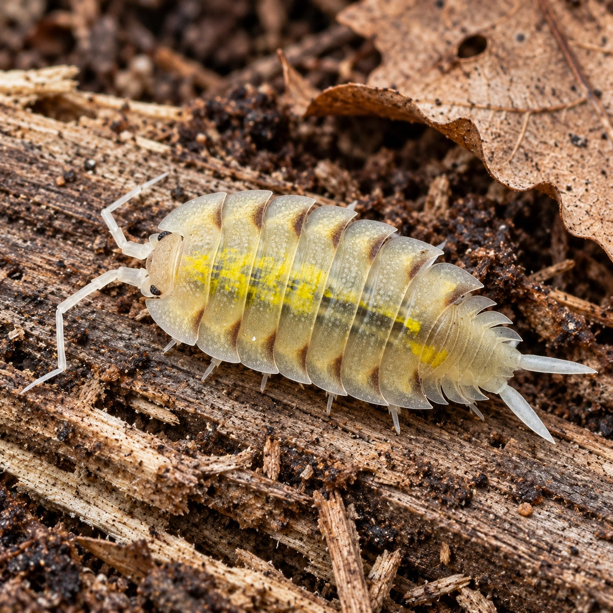 AI-generated reference-guided close view of Porcellio bolivari.