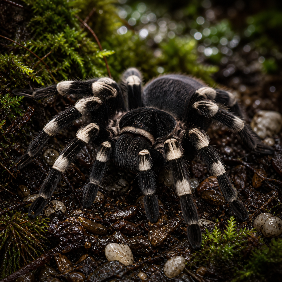 Brazilian Black and White tarantula, Acanthoscurria sp. Brocklehurst