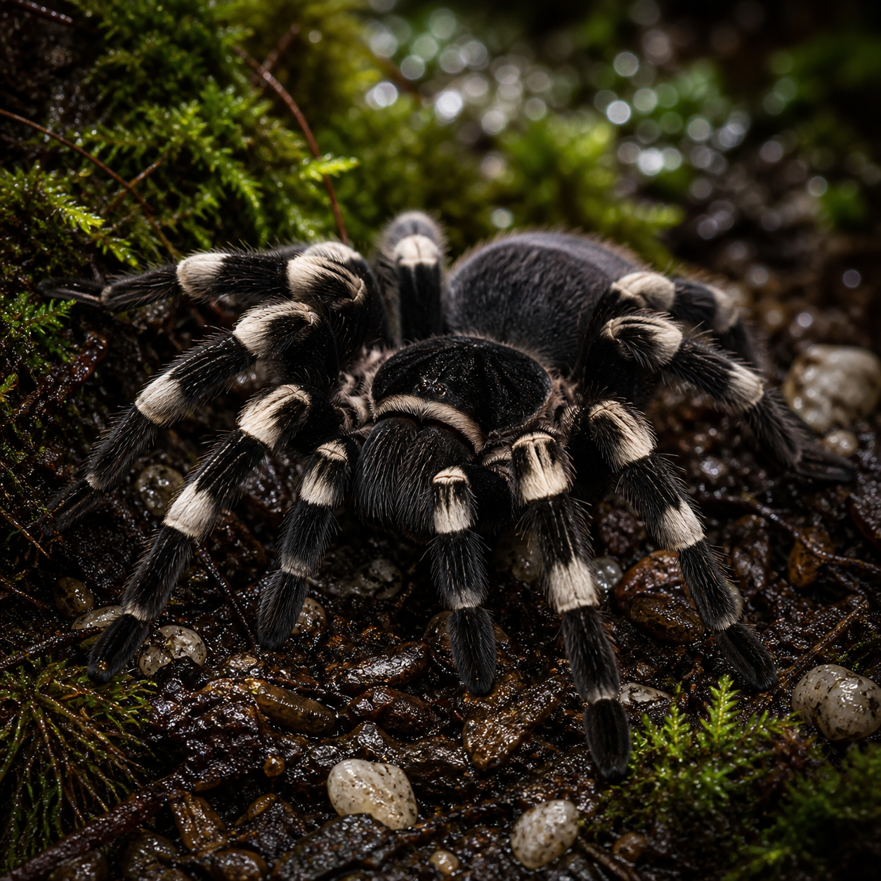 Brazilian Black and White tarantula, Acanthoscurria sp. Brocklehurst