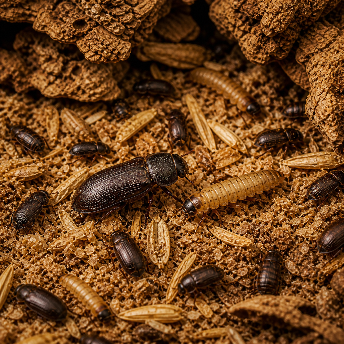 Buffalo Beetles (Alphitobius diaperinus) (image 2 of 2)
