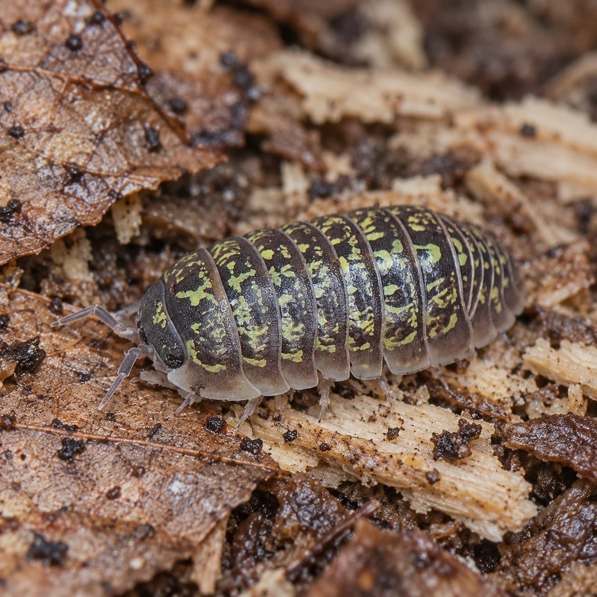 AI-generated reference-guided close view of Ceska isopod.