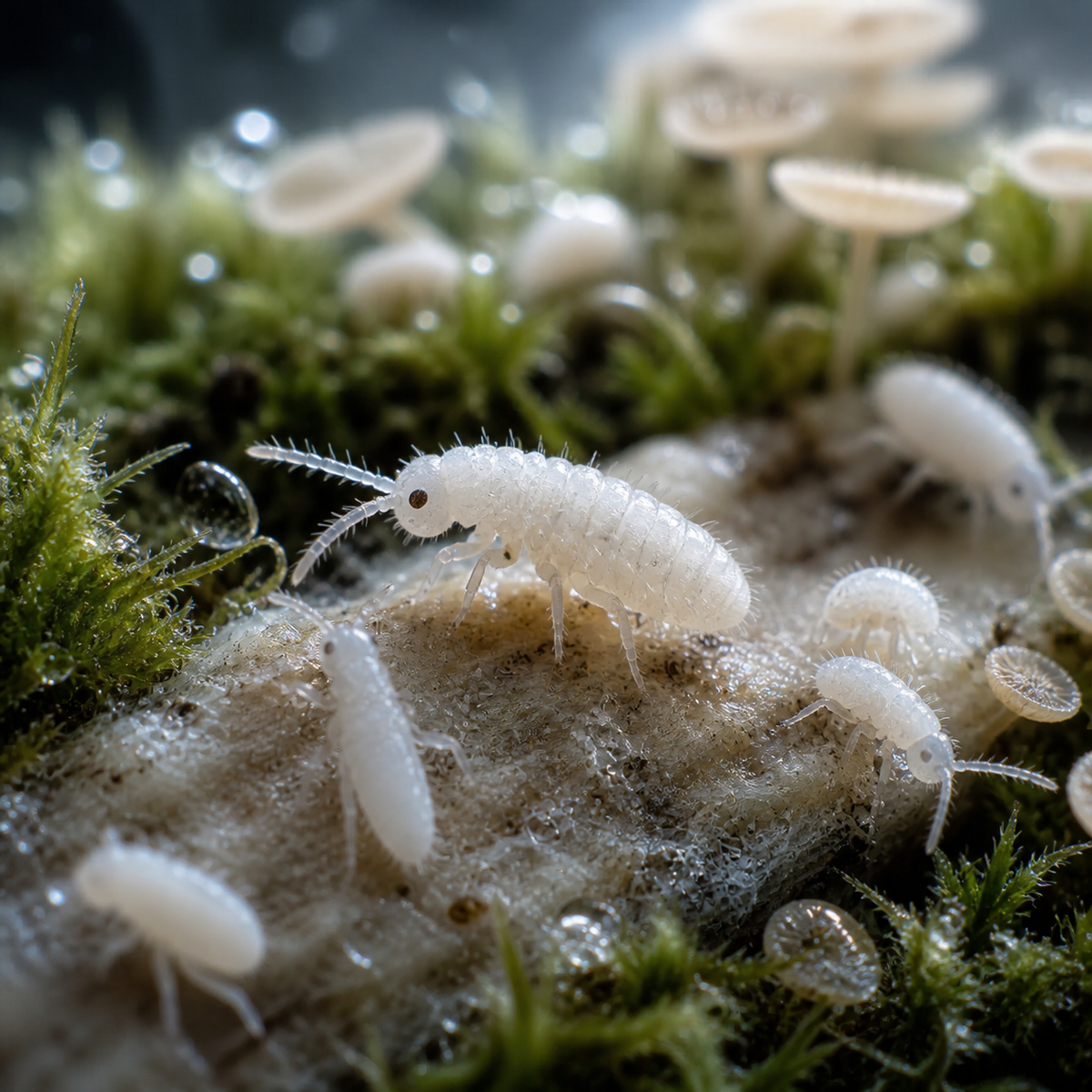 Tropical White Springtails (Collembola sp.) (image 2 of 2)