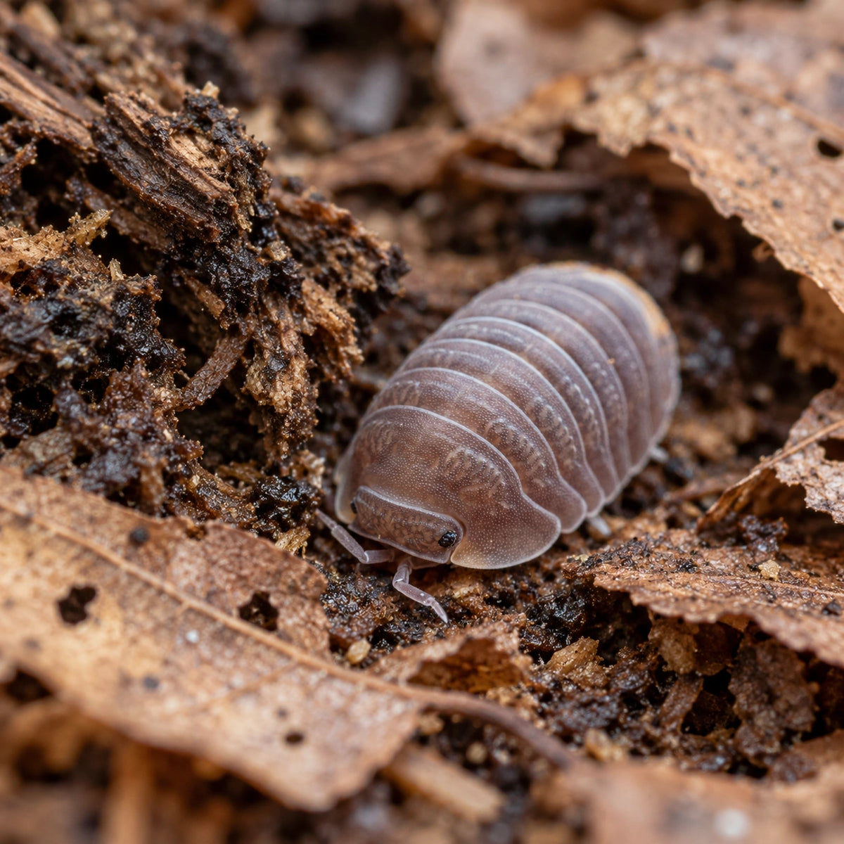AI-generated reference-guided wide habitat view of Little Sea isopod (Cubaris murina).