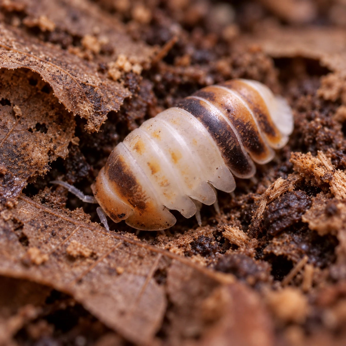 AI-generated reference-guided close view of White Shark isopods.