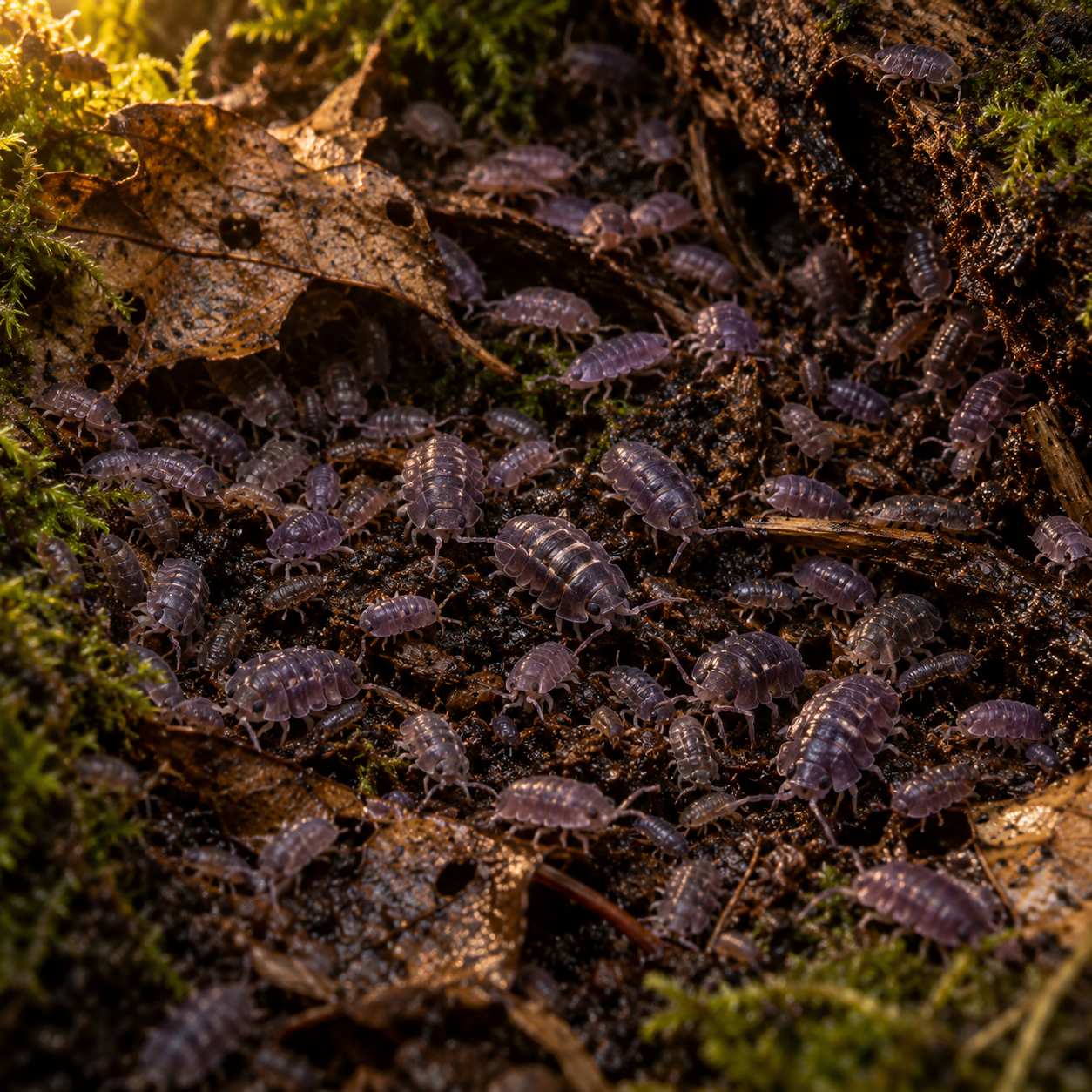 1000 Dwarf Purple Isopods – Free Shipping