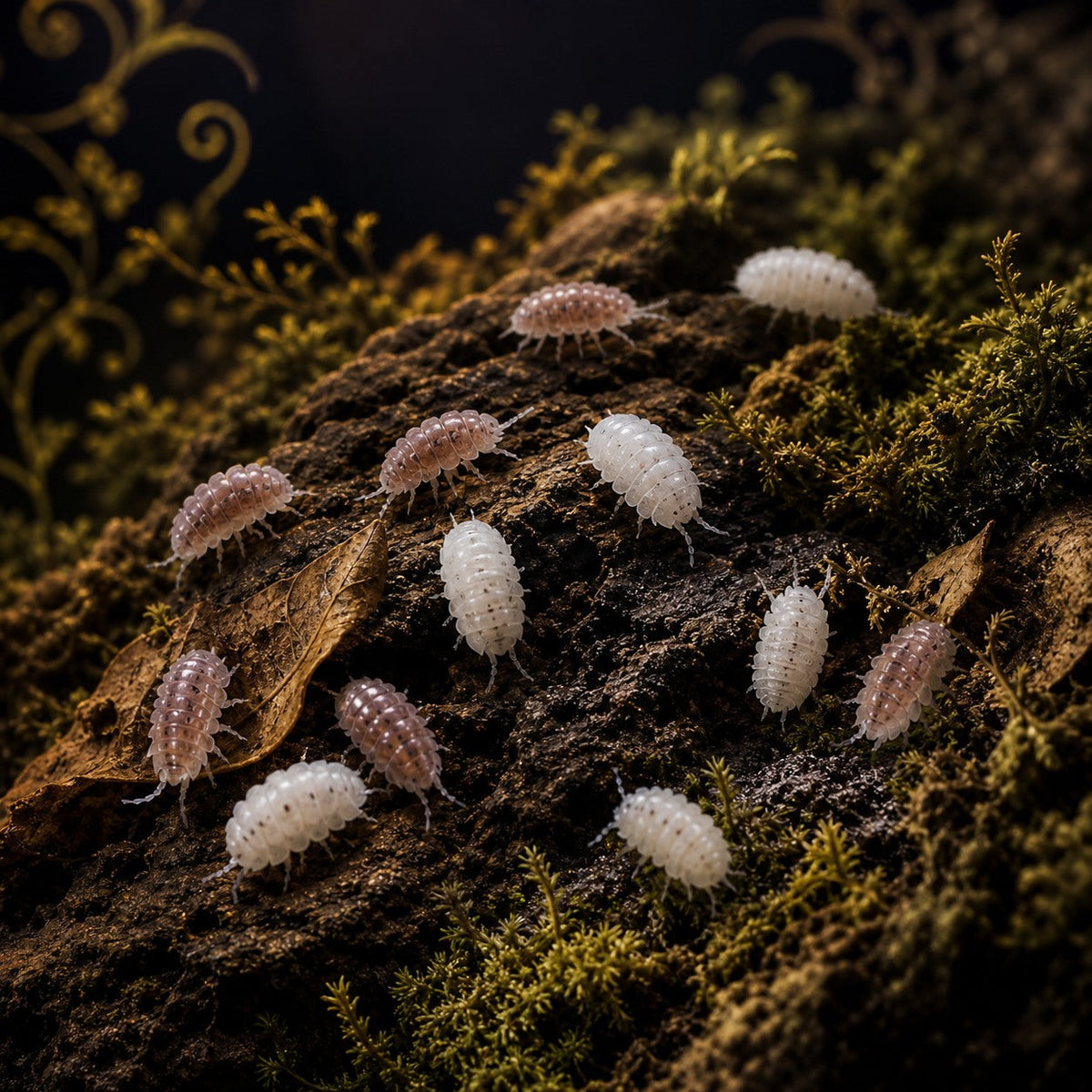 Dwarf White + Dwarf Purple Isopod Starter Combo
