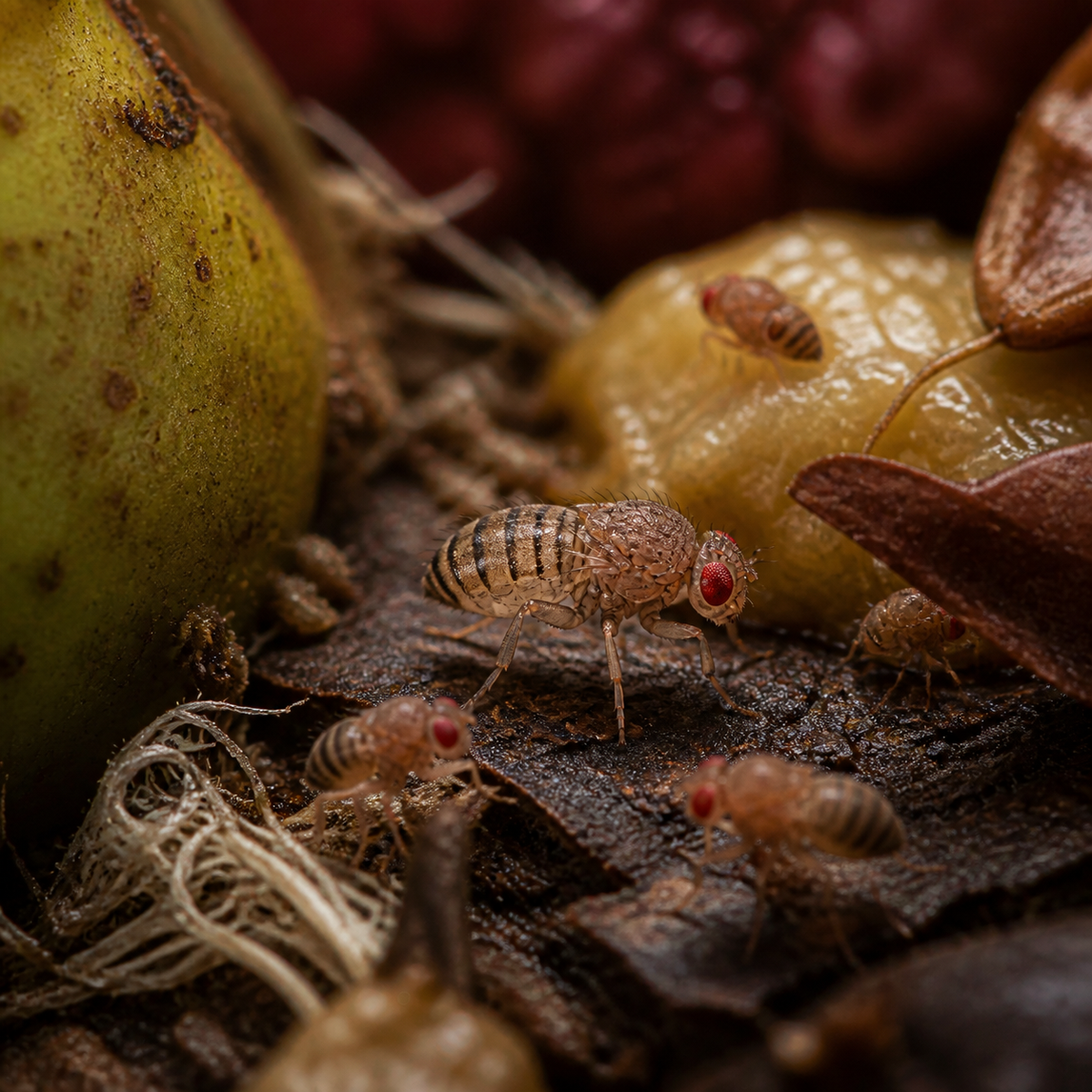 Wingless Fruit Flies (Drosophila melanogaster) (image 2 of 2)