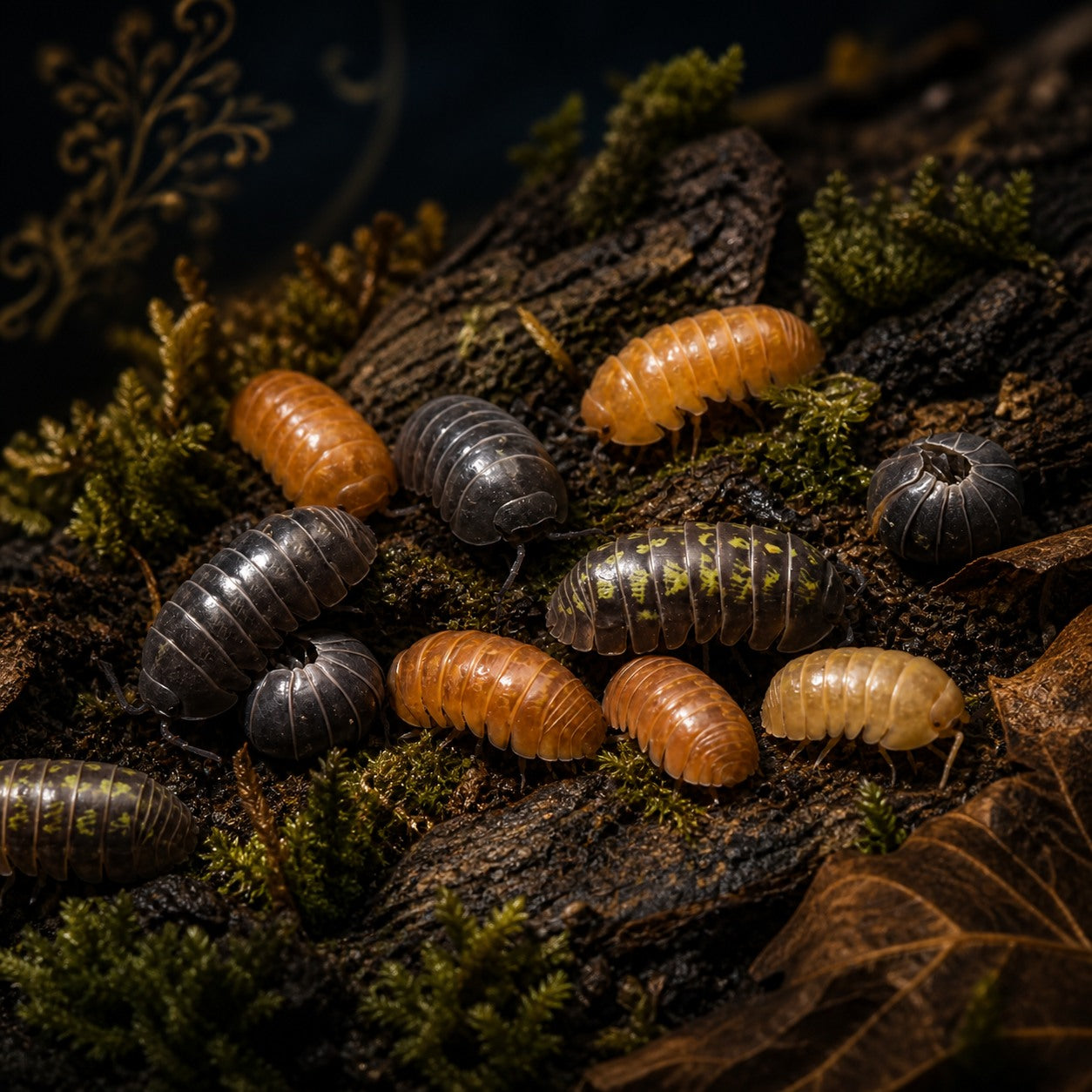 Gem Mix Isopods (Armadillidium vulgare)