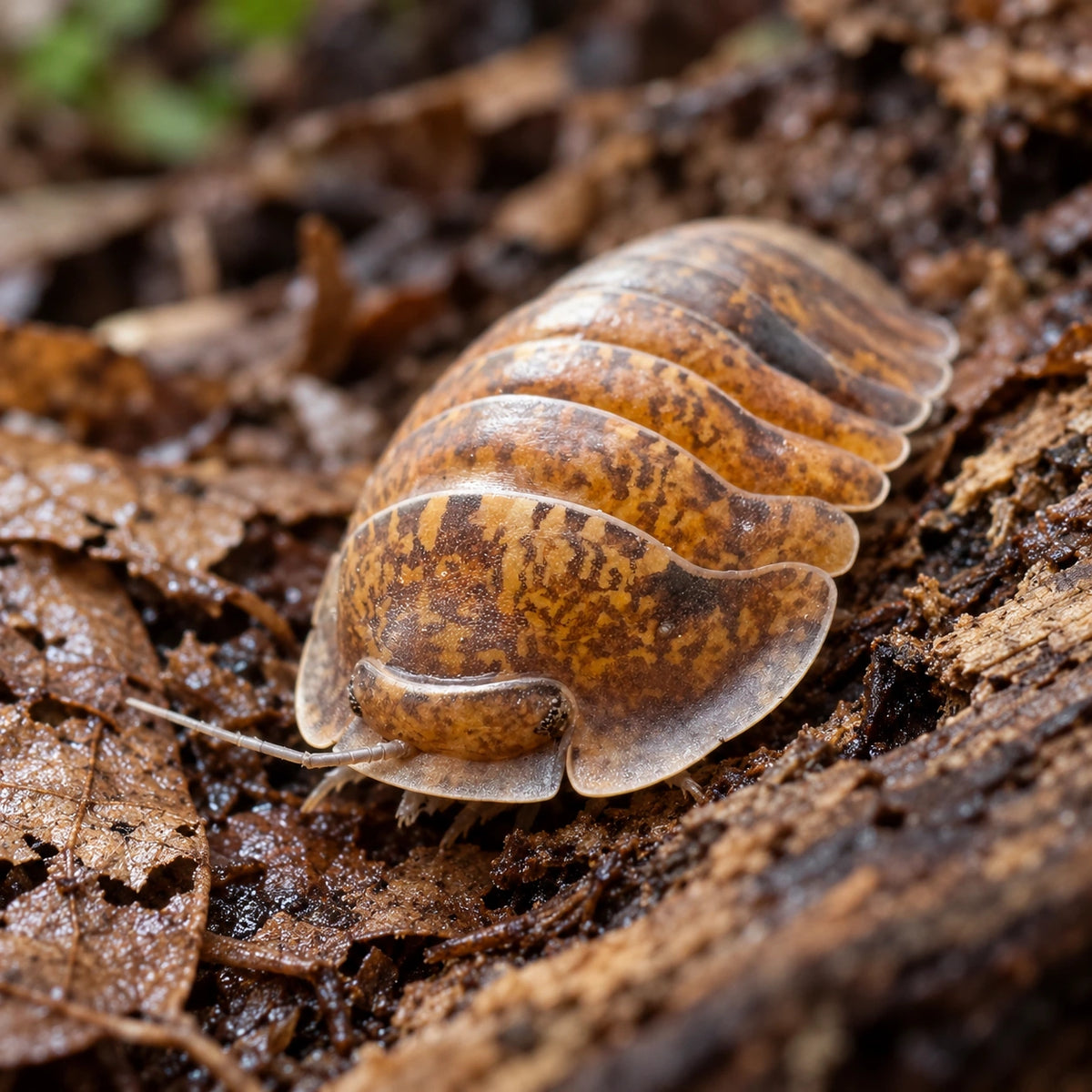 AI-generated reference-guided close view of Giant Banahaw isopods.
