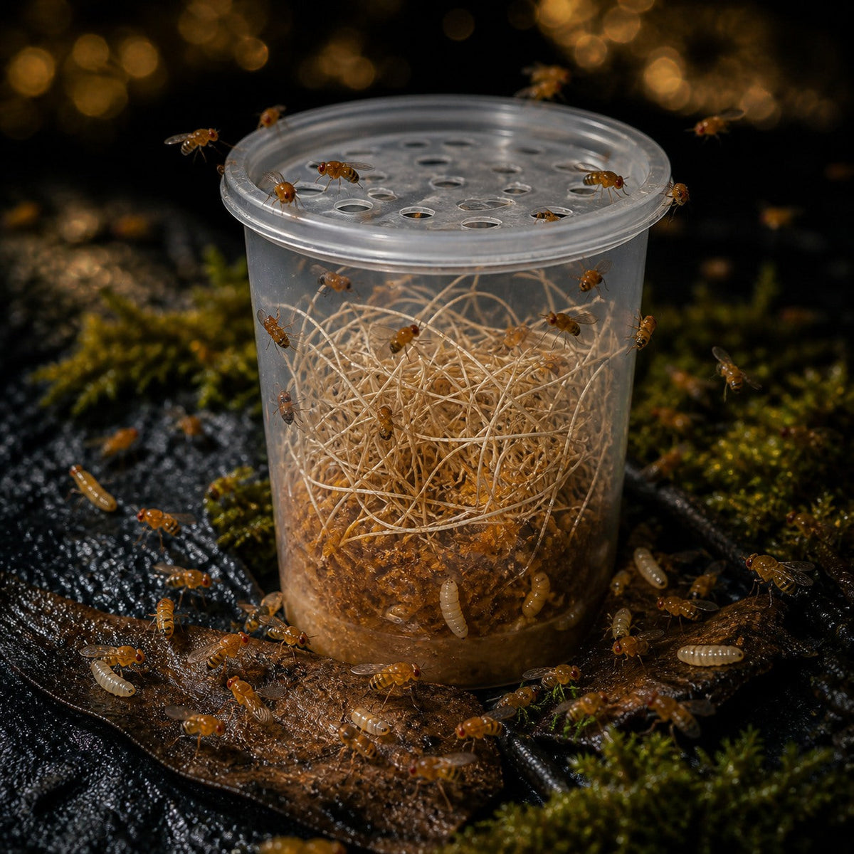 Golden Hydei Fruit Fly Culture (image 2 of 3)