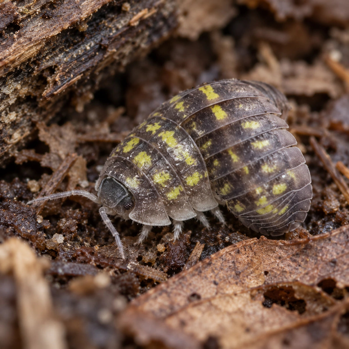 AI-generated reference-guided close view of Granulatum isopods.
