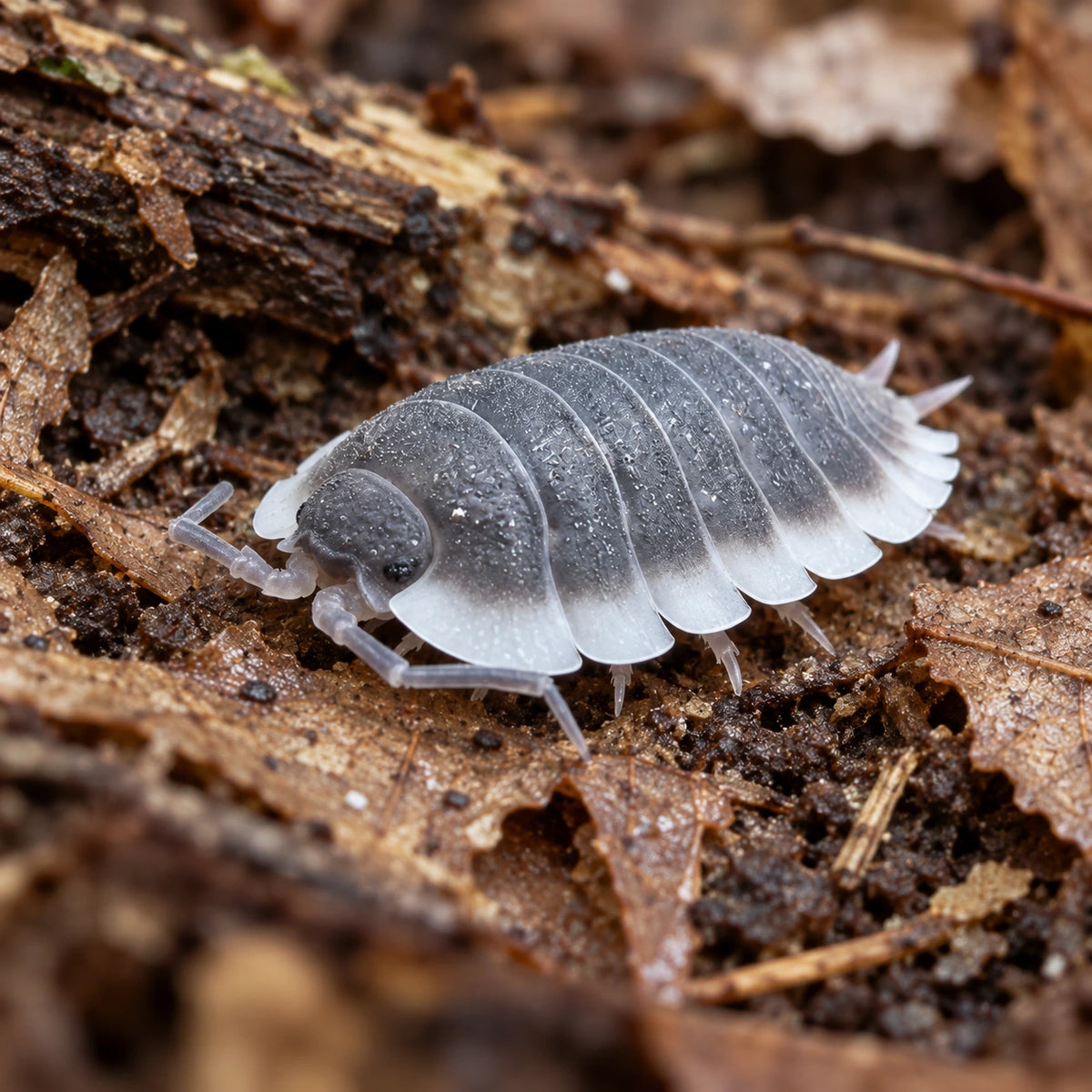 AI-generated reference-guided close view of Greek Shield isopods.