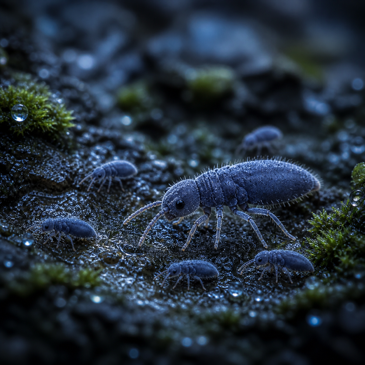 Tiny Blue Springtails (Hypogastruridae sp.) (image 2 of 2)