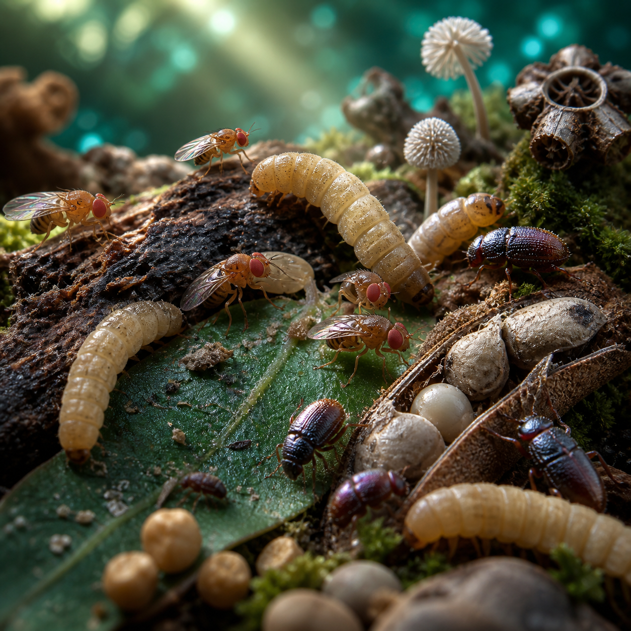 Live feeder insect culture starters in a natural habitat