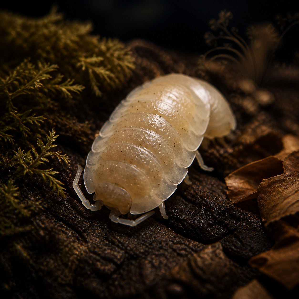 Lemon Snow Isopods (Porcellio scaber)