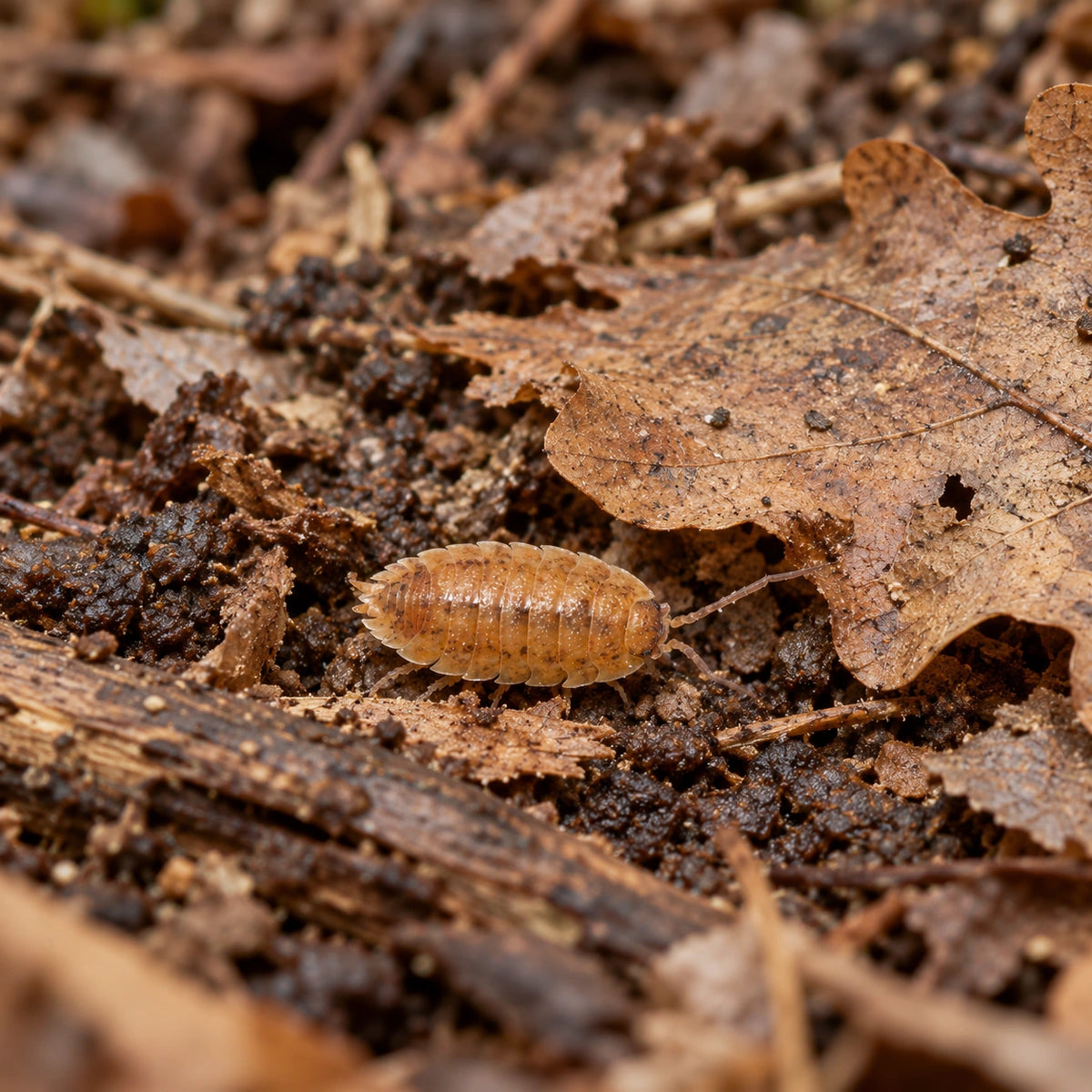 AI-generated reference-guided wide habitat view of Lemonade isopods.