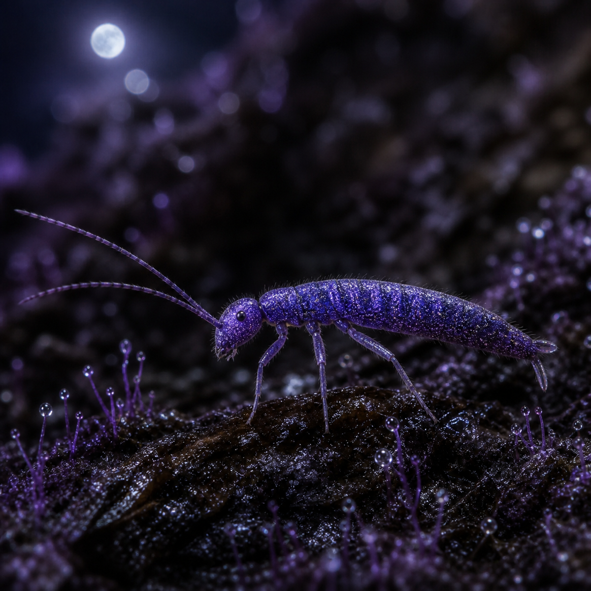 Ultraviolet Springtails (Lepidocyrtus violaceus) (image 2 of 2)