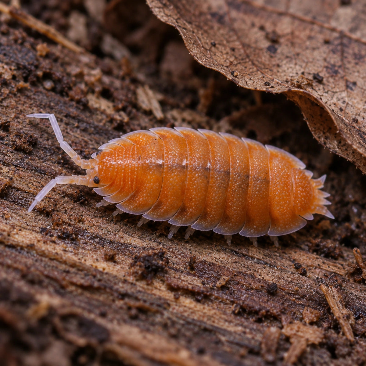 AI-generated reference-guided close view of Porcellio magnificus.