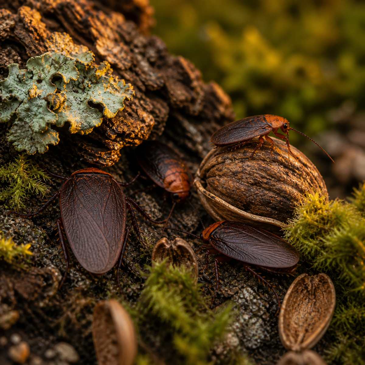 Paraplecta cf. minutissima Kenya micro roaches in fine leaf litter
