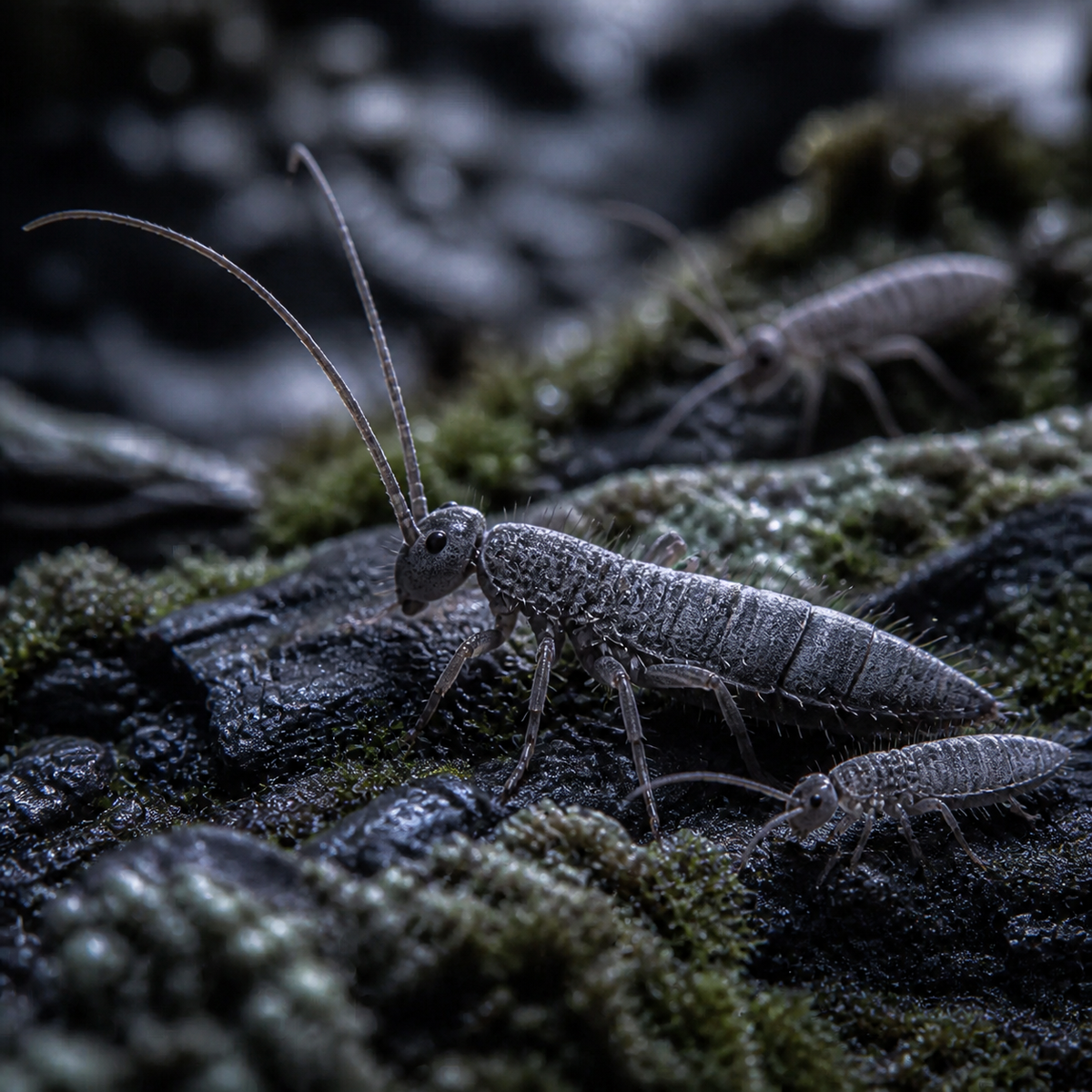 Giant Silver Bullet Springtails (Pogonognathellus dubius) (image 2 of 2)