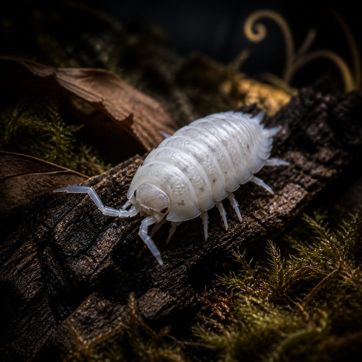 Porcellio laevis "White" Isopods