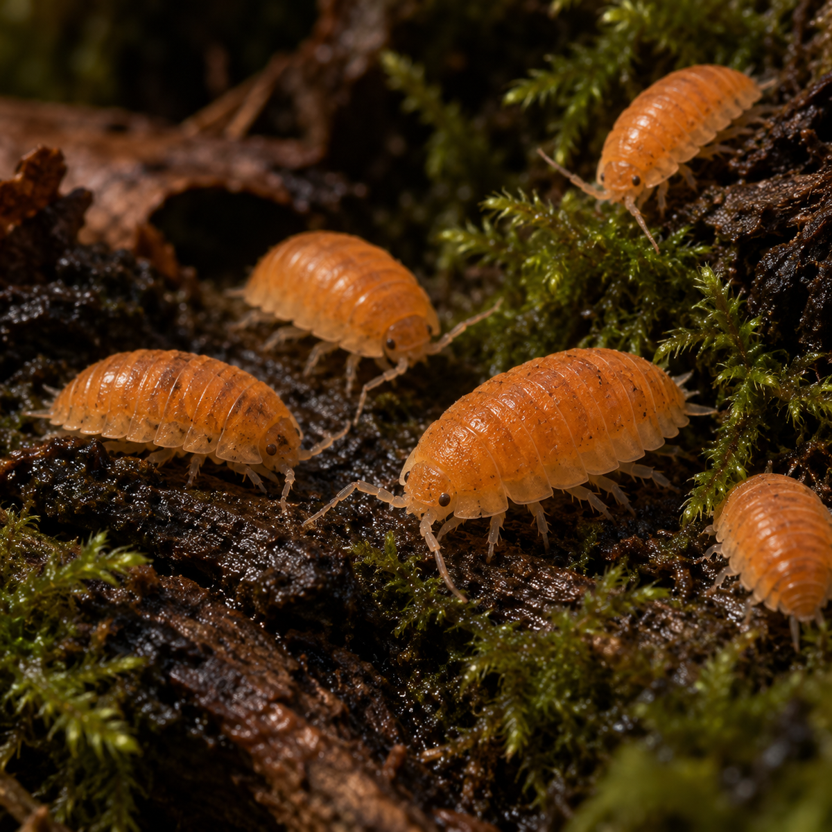 50 Powder Orange Isopods – Free Shipping