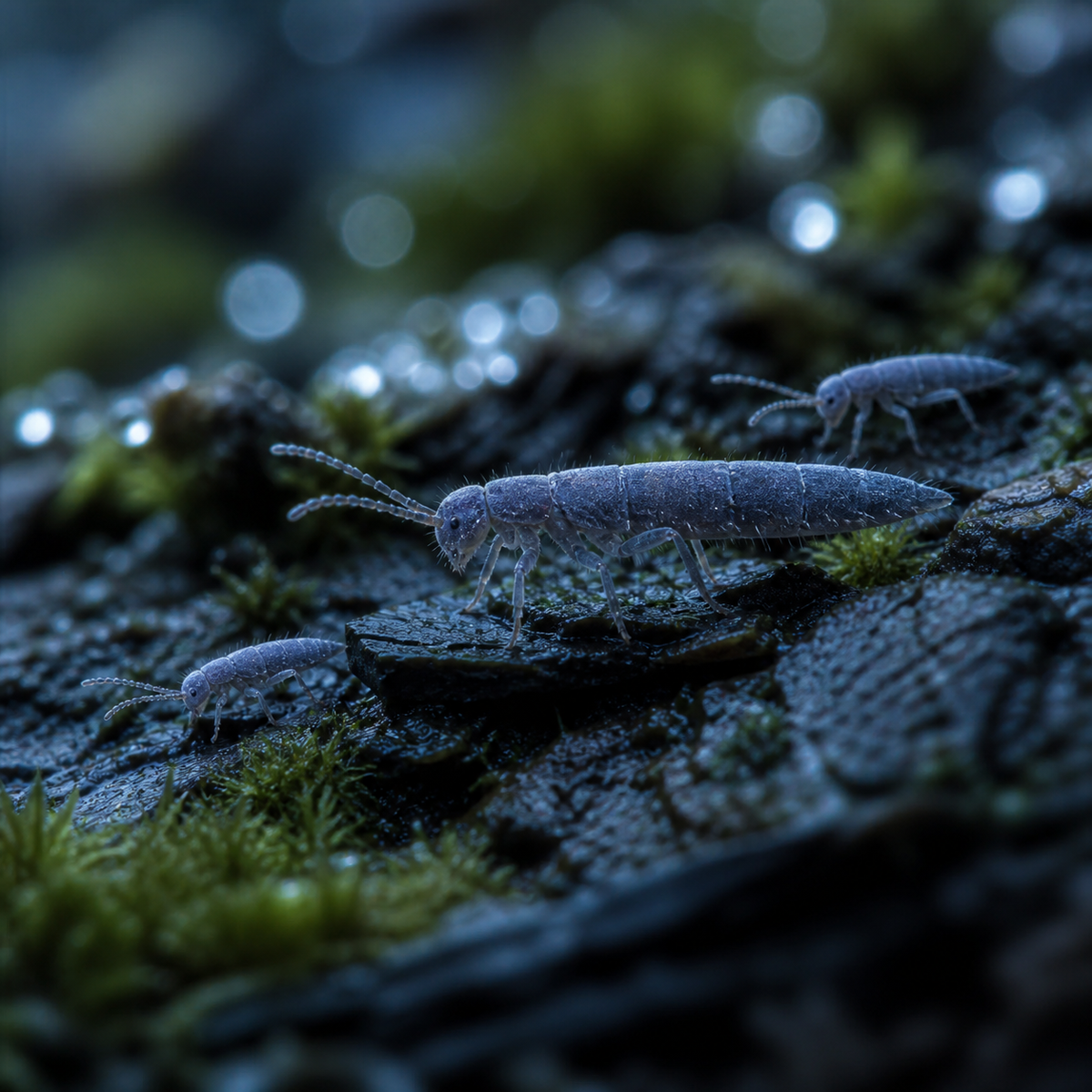 Blue Podura Springtails (Proisotoma minuta) (image 2 of 2)