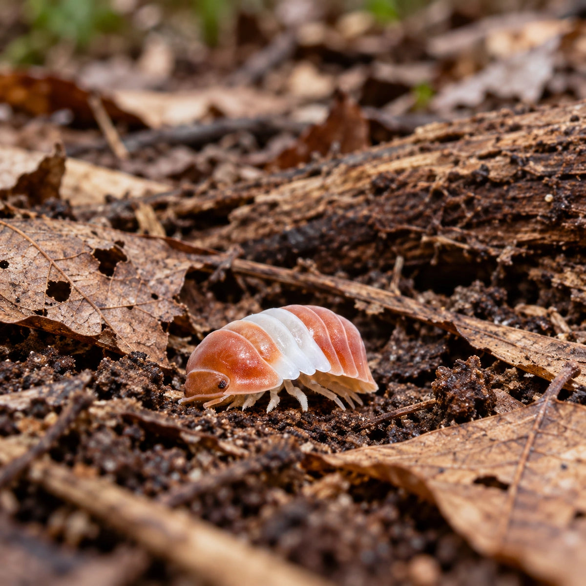 AI-generated reference-guided wide habitat view of Red Panda isopods.
