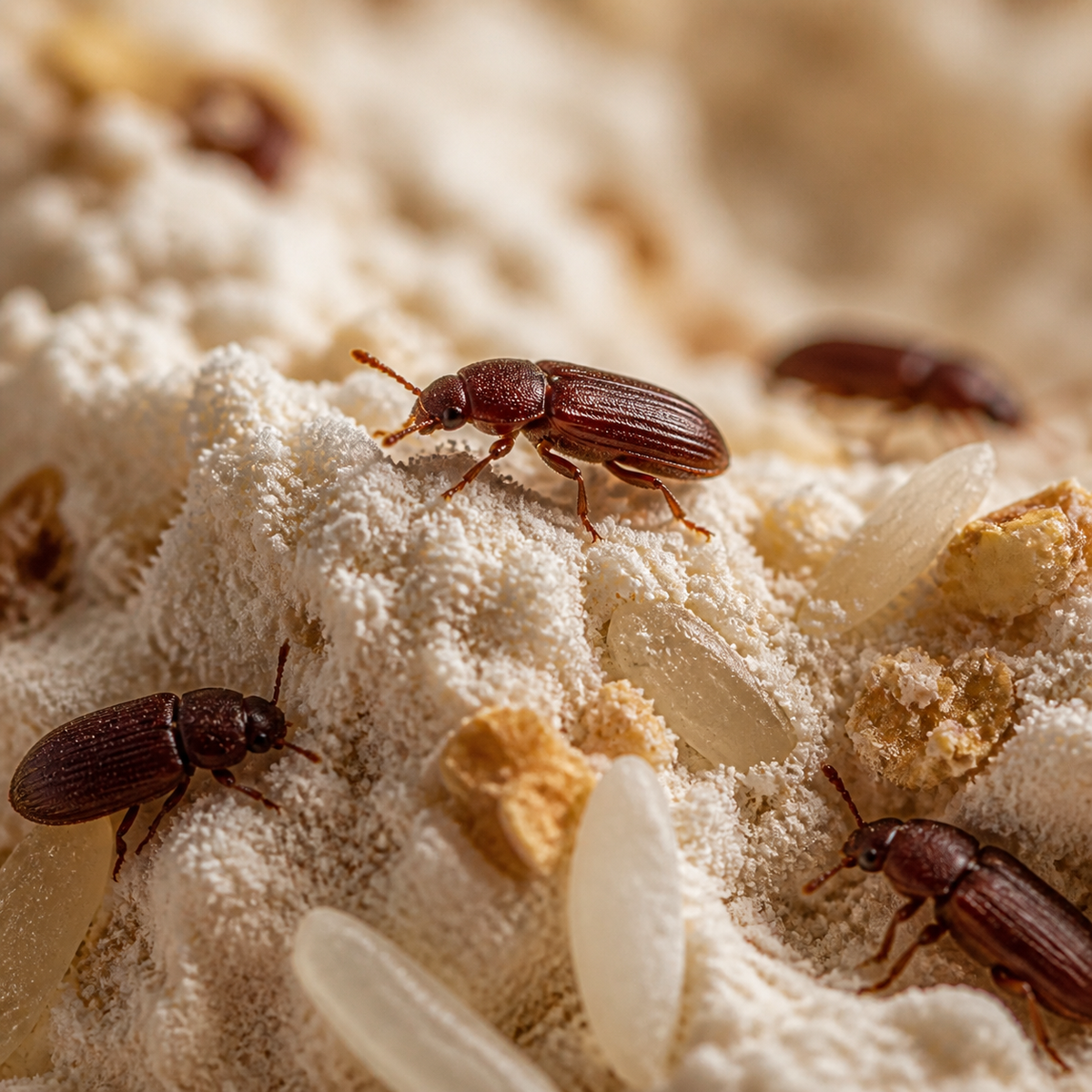 Rice Flour Beetles (Tribolium confusum) (image 2 of 2)