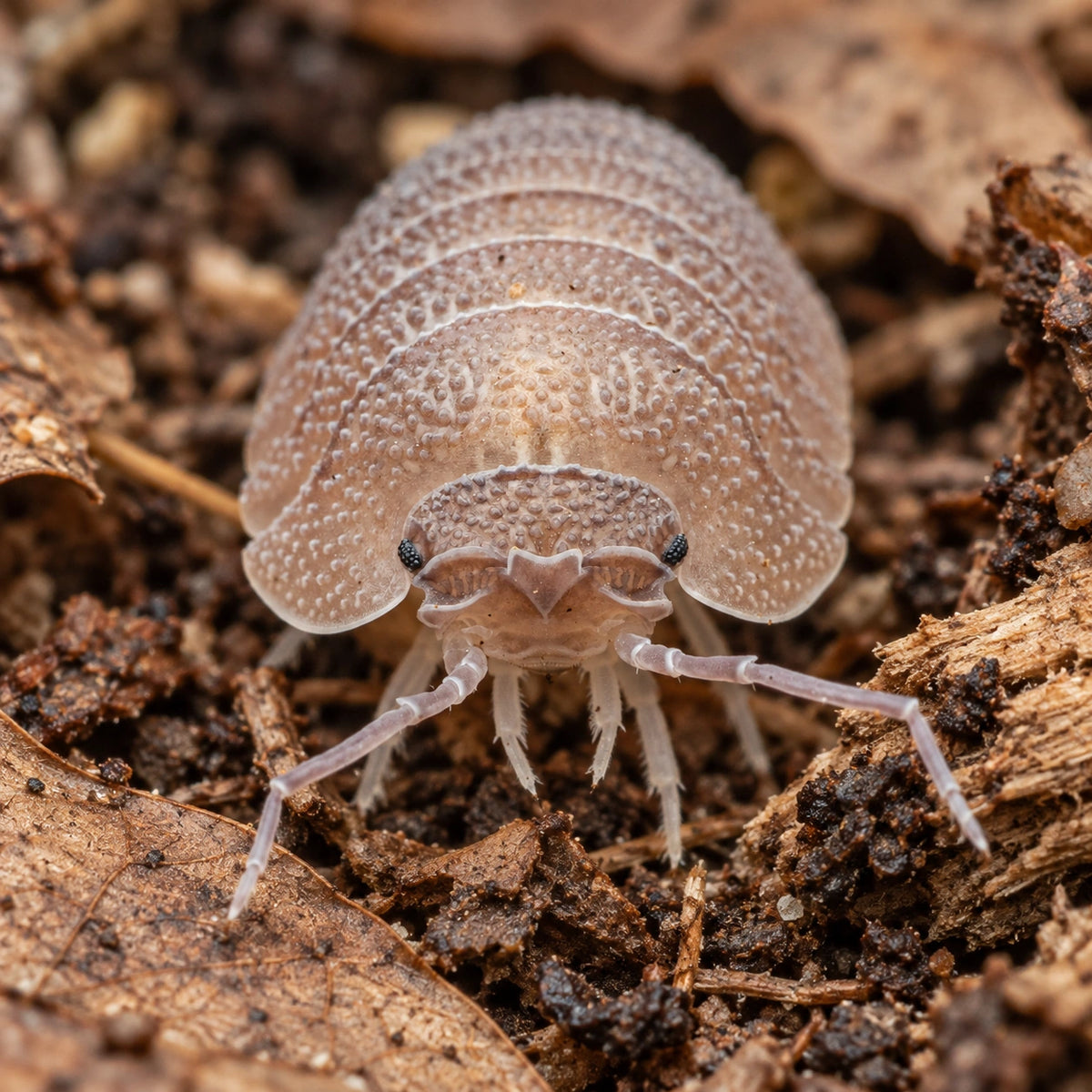 AI-generated reference-guided close view of Sandstone isopods.