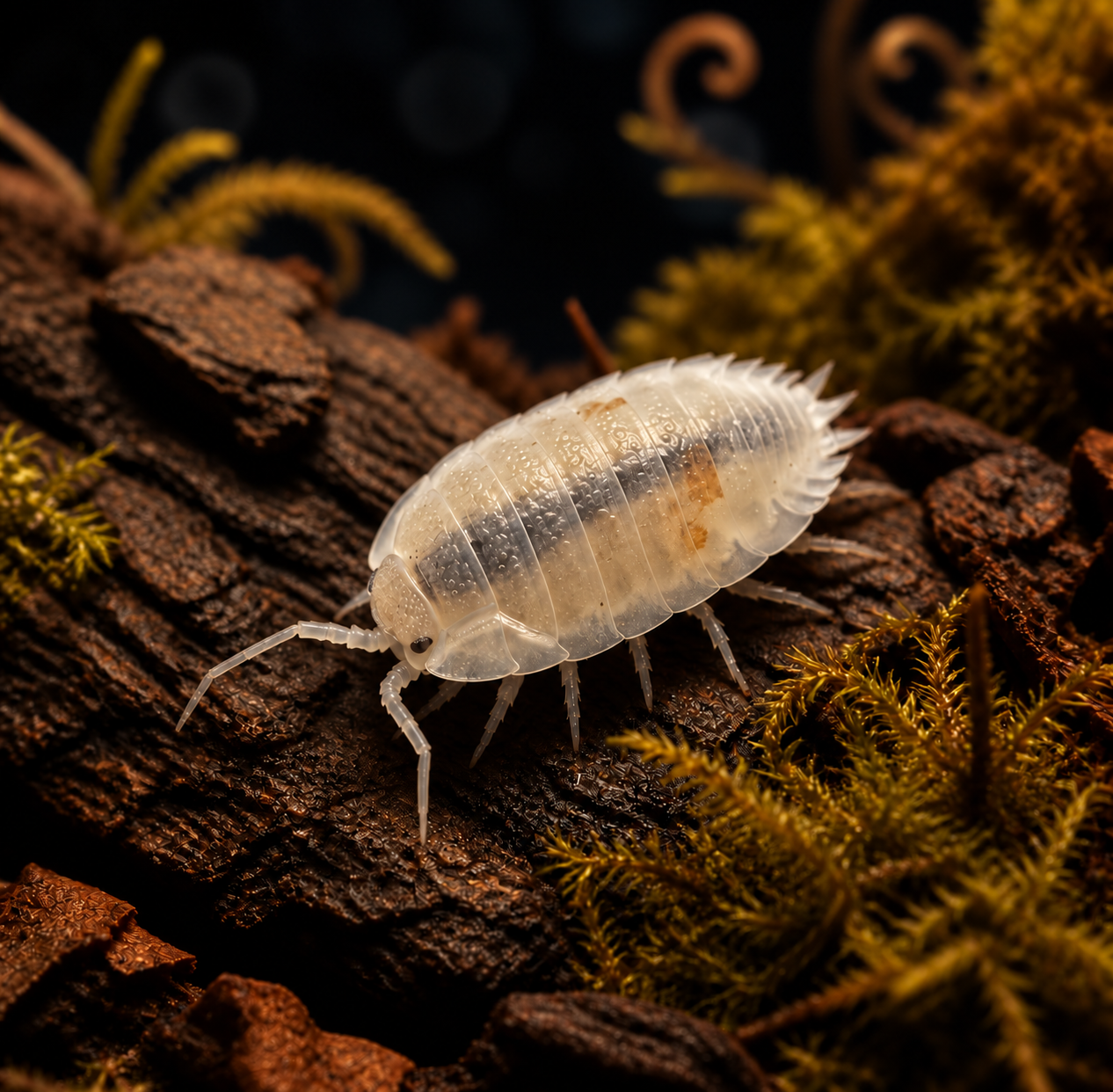 Porcellio scaber "Orange Dalmatian" Isopods (image 1 of 3)